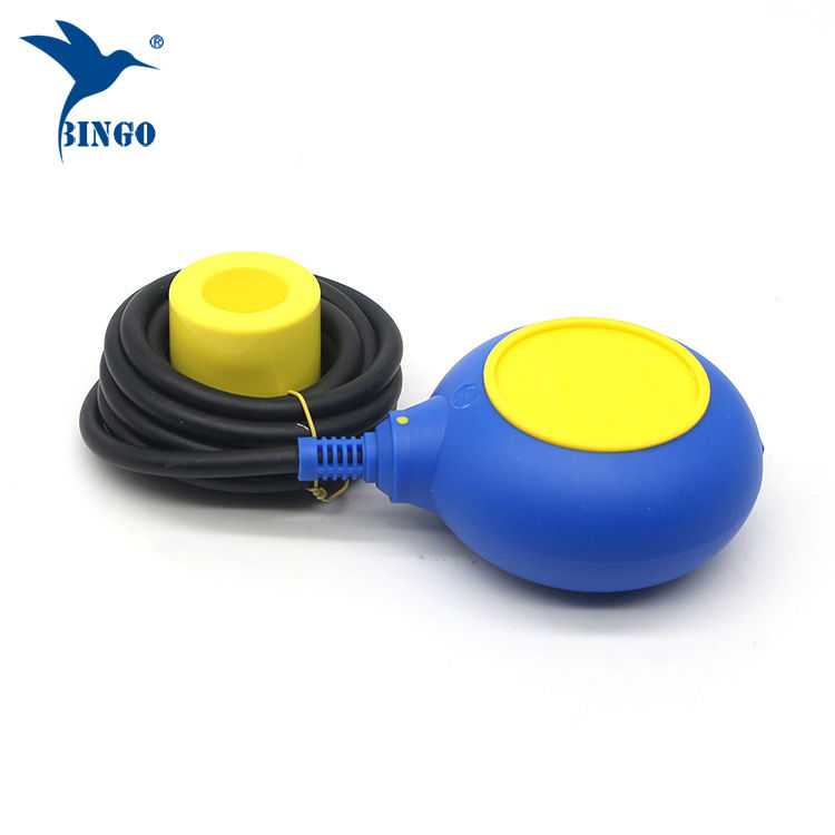 Регулатор на нивото тип MAC 3 в плаващ превключвател с жълт и син цвят